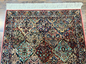 Karastan Rug 4x6 Multicolor Panel Kirman Rug #717, Wool Karastan Carpet, Original Collection 700 Series, Vintage, Rare Size