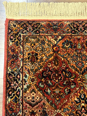 Karastan Rug 2x4 Multicolor Panel Kirman #717, Original 700 Series, Wool Pile Vintage Discontinued