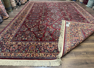 10x14 Karastan Rug Red Sarouk #785, Wool Original 700 Series