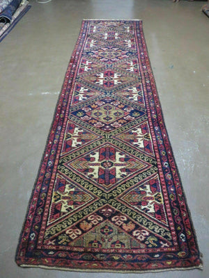 2' 6" X 9' Antique Handmade Turkish Anatolian Wool Runner Rug Nice