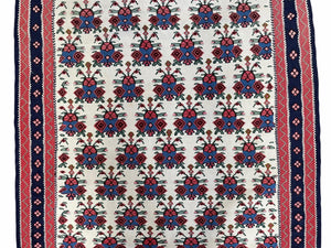 3x5 Vintage Kurdish Senneh Kilim Rug 3 x 5 Heirloom Rug Flatweave Antique Rug Playroom Rug Collectible Rug Beige Kilim