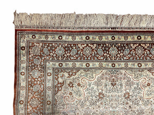 4' X 6' Vintage Fine Handmade Chinese Oriental Silk Rug 400 KPSI Wow