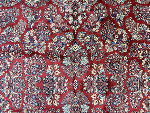 Karastan Rug 10x18 Red Sarouk #785, Wool Karastan Carpet, Original 700 Series, Vintage Discontinued Large Oriental Rug