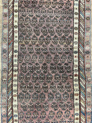Antique Persian Sarab Runner Rug 3x11, Wool Camel Hair, Tribal Carpet for Hallway 3 x 11, Antique 1920s Rug, Handmade