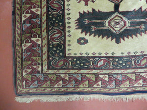 3' X 4' Vintage Handmade Turkish Geometric Oriental Wool Rug Nice