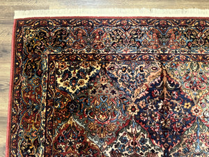 Karastan Rug 5.9 x 9, Multicolor Panel Kirman Rug #717, Wool Original Karastan Collection 700 Series