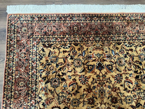 Indo Persian Rug 5x8, Light Tan/Camel, Allover Design