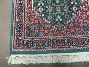 5' X 7' Vintage Handmade Indian Jaipur Wool Rug Carpet Traditional Oriental Area Rug Home Décor