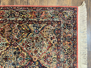 Karastan Multicolor Panel Kirman Rug #717, Wool Karastan Rug 5.9 x 9, Vintage Multipanel Kirman, Original Karastan Collection 700 Series