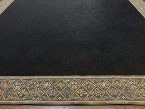Palace Sized Stark Area Rug 12x19, Black Carpet