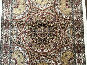 Turkish Silk Runner Rug 2.6 x 12, Hereke Mamluk Runner, Bamboo Silk, New