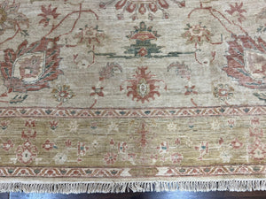 Turkish Oushak Rug 8x10, Hand Knotted Wool Turkish Oushak Carpet 8 x 10 ft, Farmhouse Rug, Neutral Colors, Vintage Handmade Turkish Area Rug