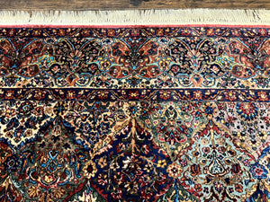 8.8 x 10.6 Karastan Rug, Multicolor Panel Kirman Rug #717, Vintage, Original 700 Series, Wool