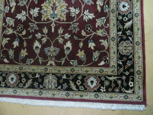 4' X 6' Handmade Finely Knotted Indian Agra Pattern Wool Rug Nice
