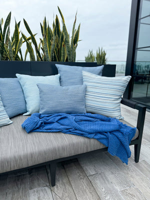 Deep Sea Blue 14x20 Indoor Outdoor Pillow