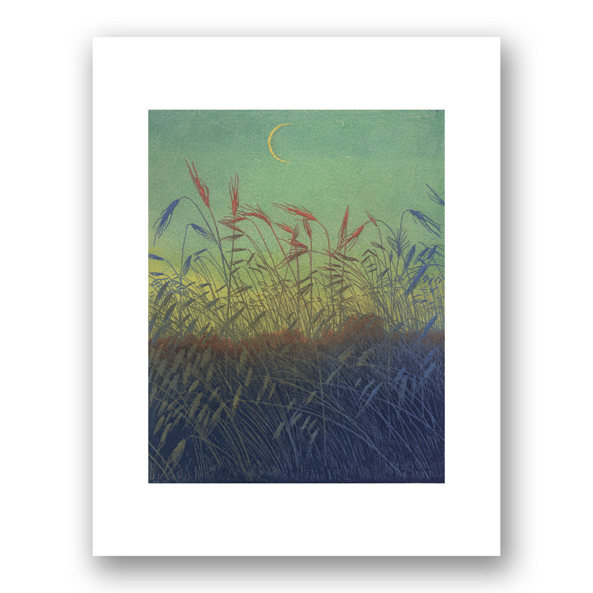 Mondsichel über einem Ährenfeld (Crescent moon over a field of ears) by Arthur Illies