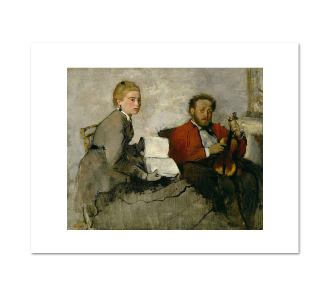 Violinist and Young Woman by Edgar Degas