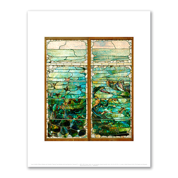 Window with Starfish ("Spring") and Window with Sea Anemone ("Summer") by Louis Comfort Tiffany
