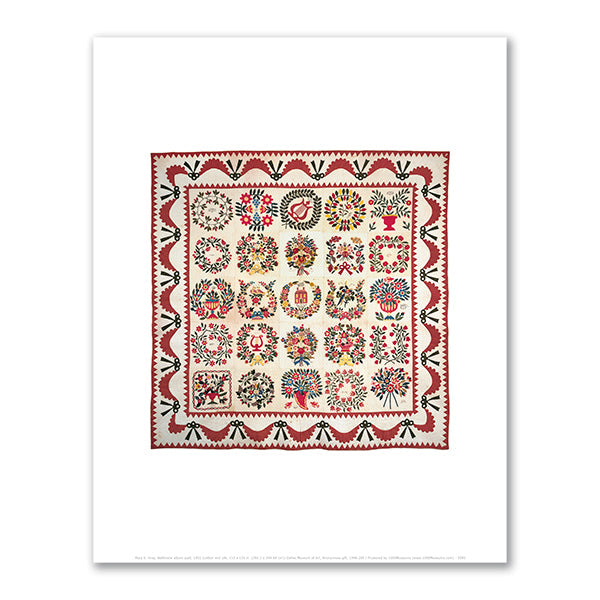 Baltimore album quilt by Mary E. Gray