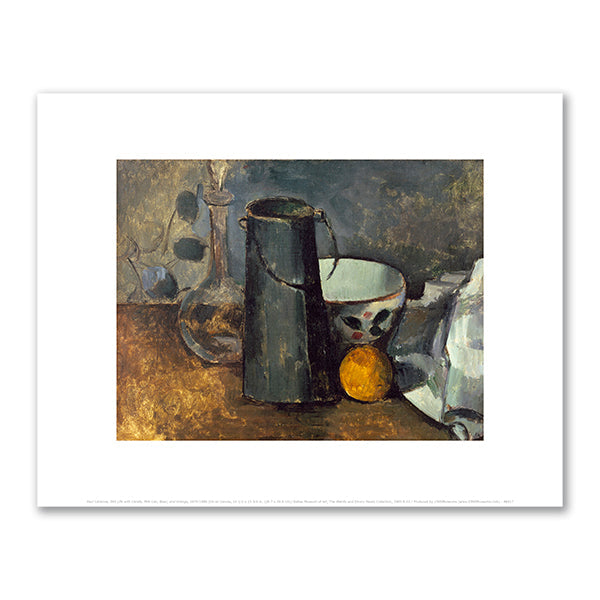 Still Life with Carafe, Milk Can, Bowl, and Orange by Paul Cézanne