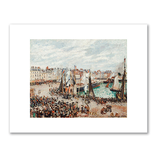 The Fish Market, Dieppe: Grey Weather, Morning by Camille Pissarro