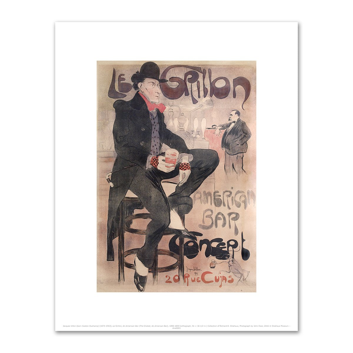Le Grillon, An American Bar (The Cricket, An American Bar) by Jacques Villon