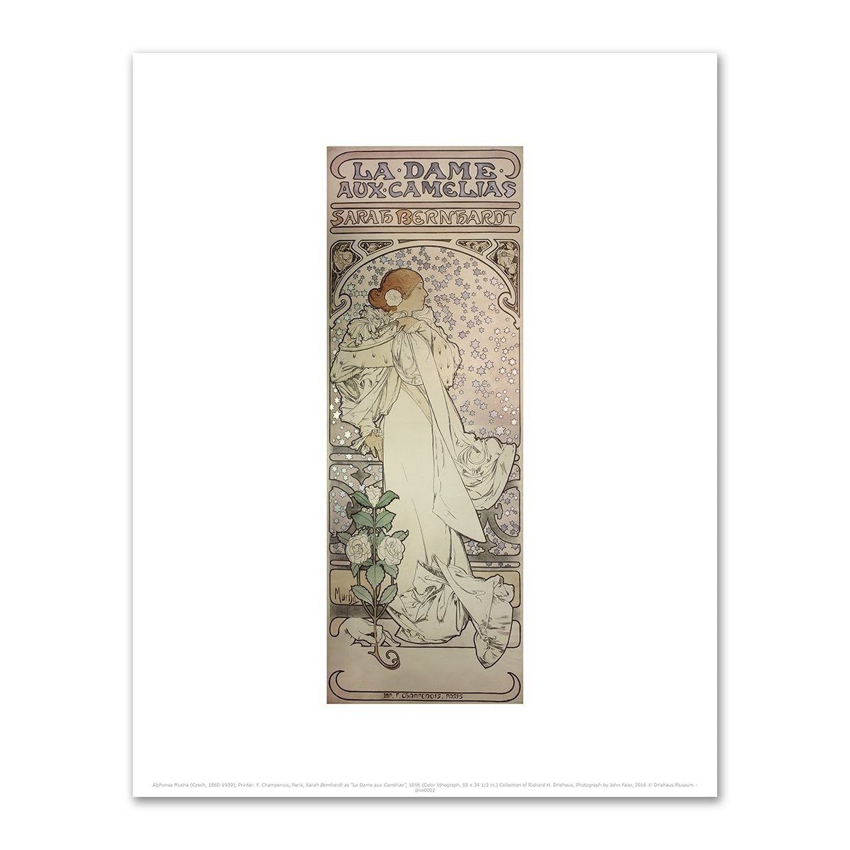 Sarah Bernhardt as "La Dame aux Camélias” by Alphonse Mucha
