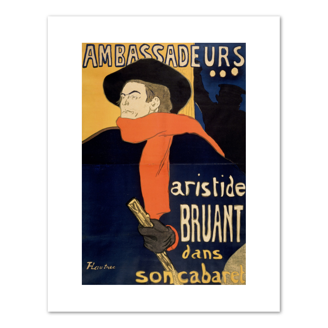 Ambassadeurs, Aristide Bruant by Henri de Toulouse-Lautrec