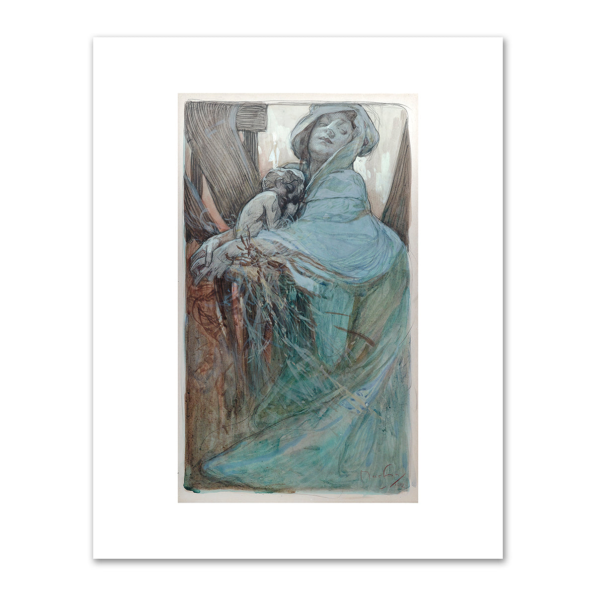Mother and Child by Alphonse Mucha