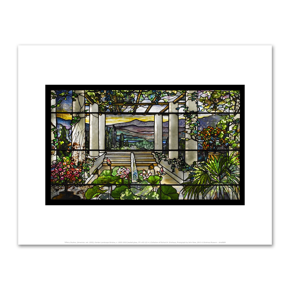 Garden Landscape Window by Tiffany Studios