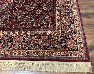 10x14 Karastan Rug Red Sarouk #785, Wool Original 700 Series