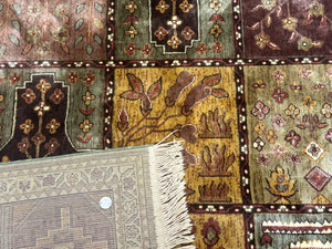 Panel Design Rug 8 x 10.6, Oriental Carpet, Belgium Power Loomed Rug