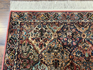 Karastan Rug 4x6 Multicolor Panel Kirman Rug #717, Wool Karastan Carpet, Original Collection 700 Series, Vintage, Rare Size