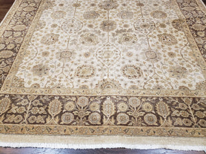 Long and Wide Corridor Rug 6 x 14.8, Hallway Carpet, Pakistani Pak Persian Rug, Haji Jalil Design, Allover Floral, Beige, Vintage, Handmade