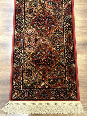 Karastan Rug 2x4 Multicolor Panel Kirman #717, Original 700 Series, Wool Pile Vintage Discontinued