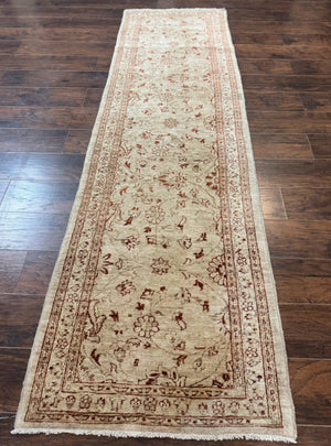 Peshawar Runner Rug 3 x 9.7, Pakistani Oriental Runner Rug, Vintage Rug for Modern Home, Runner for Hallway or Kitchen, Oushak Runner