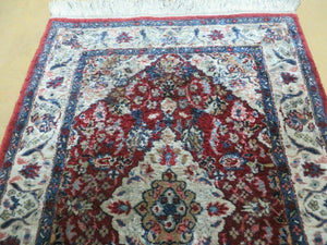 2' X 3' Handmade Chinese Floral Oriental Silk Rug Carpet Nice Red