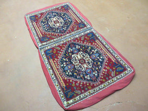 2'X 4' Antique Handmade Turkish Floral Oriental Wool Rug Pillow Case Cushion