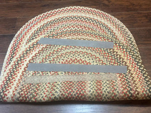 Braided American Oval Rug 3x5, Multicolor, Hand Braided