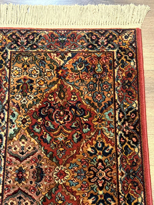 Karastan Rug 2x4 Multicolor Panel Kirman #717, Original 700 Series, Wool Pile Vintage Discontinued