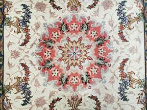 3' 4" X 5' Vintage Handmade Ultra Fine Floral Oriental Turkish Rug Carpet Wow
