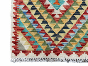 Small Kilim Rug 2x3 Colorful Turkish Kilim Accent Rug New Flatweave Wool Kilim Chobi Kilim Diamond Zigzag Playroom Rug