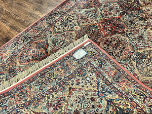 Karastan Rug 5.9 x 9, Multicolor Panel Kirman Rug #717, Wool Original Karastan Collection 700 Series, Vintage Karastan Area Rug