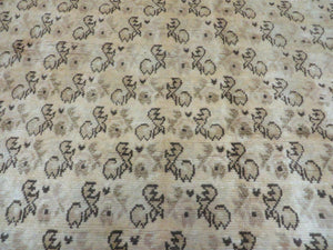 5' X 8' Antique Handmade Turkish Oushak Wool Rug Carpet Organic Dyes Beige Ivory Vintage Bohemian Boho Home Décor