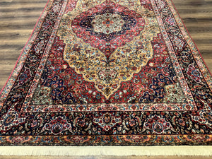 Karastan Rug 5.9 x 9 Medallion Kirman #700/718, Original 700 Series, Wool, Discontinued, Vintage