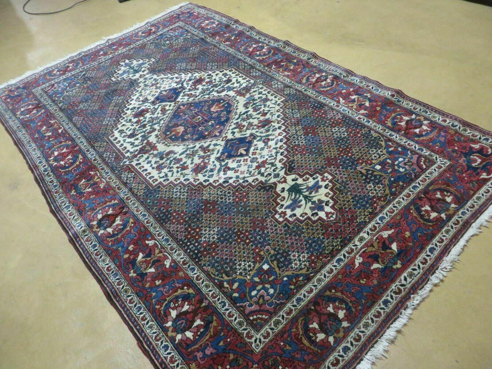 4' X 7' Vintage Handmade Turkish Floral Orient Medallion Wool Veg Dye Rug Nice