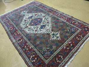 4' X 7' Vintage Handmade Turkish Floral Orient Medallion Wool Veg Dye Rug Nice