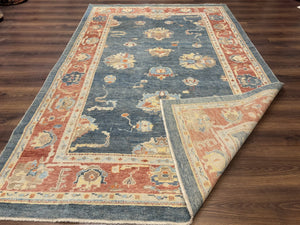 Turkish Oushak Rug 6x9, Sultanabad Carpet, Medium Size Oriental Rug