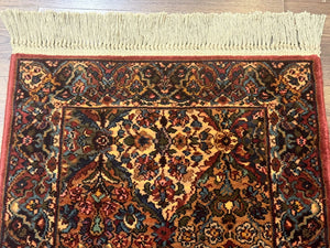 Karastan Rug 2.6 x 4 Multicolor Panel Kirman #717, Original 700 Series, Wool Pile Discontinued