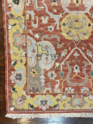 Turkish Flatweave Kilim Rug 4x6, Geometric Wool Handmade Carpet, Vintage